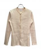 Ron Hermanロンハーマン）の古着「リブニットカーディガン/Ribbed Knit Cardigan/4310900115」｜ライトベージュ