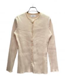 Ron Herman（ロンハーマン）の古着「リブニットカーディガン/Ribbed Knit Cardigan/4310900115」｜ライトベージュ
