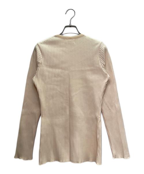 Ron Herman（ロンハーマン）Ron Herman (ロンハーマン) リブニットカーディガン/Ribbed Knit Cardigan/4310900115 ライトベージュ サイズ:Sの古着・服飾アイテム