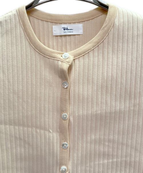 Ron Herman（ロンハーマン）Ron Herman (ロンハーマン) リブニットカーディガン/Ribbed Knit Cardigan/4310900115 ライトベージュ サイズ:Sの古着・服飾アイテム