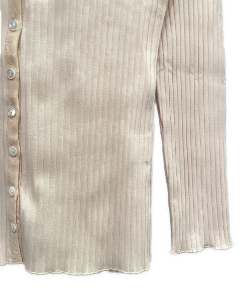 Ron Herman（ロンハーマン）Ron Herman (ロンハーマン) リブニットカーディガン/Ribbed Knit Cardigan/4310900115 ライトベージュ サイズ:Sの古着・服飾アイテム