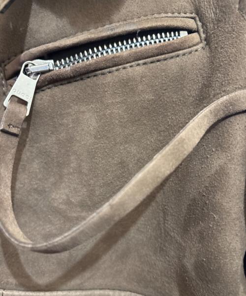 GUCCI（グッチ）GUCCI (グッチ) ムートンブルゾン ブラウン サイズ:46の古着・服飾アイテム