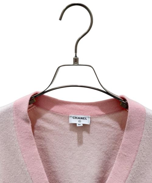 CHANEL（シャネル）CHANEL (シャネル) ココマークボタン カシミヤカーディガン ピンク サイズ:36の古着・服飾アイテム