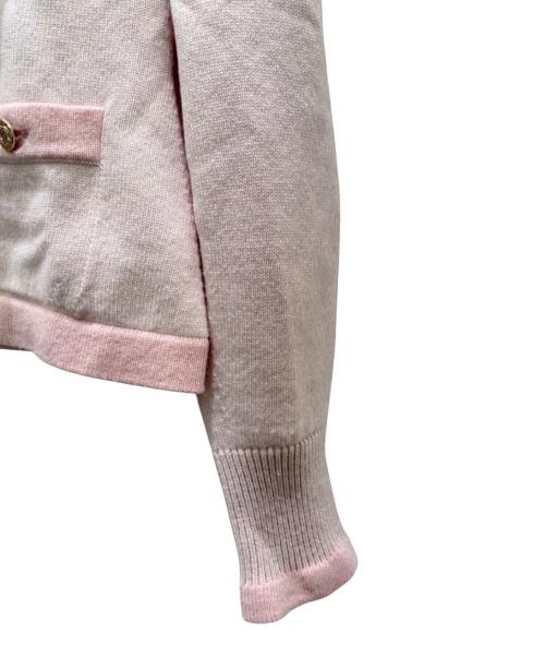 CHANEL（シャネル）CHANEL (シャネル) ココマークボタン カシミヤカーディガン ピンク サイズ:36の古着・服飾アイテム