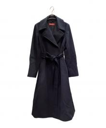 Max Mara Studio（マックスマーラ ストゥディオ）の古着「ベルテッドコート」｜ネイビー
