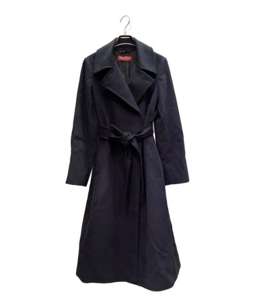 Max Mara Studio（マックスマーラ ストゥディオ）Max Mara Studio (マックスマーラ ストゥディオ) ベルテッドコート ネイビー サイズ:40の古着・服飾アイテム
