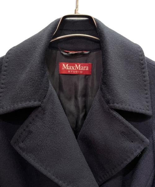 Max Mara Studio（マックスマーラ ストゥディオ）Max Mara Studio (マックスマーラ ストゥディオ) ベルテッドコート ネイビー サイズ:40の古着・服飾アイテム