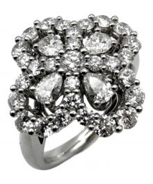 HARRY WINSTON（ハリーウィンストン）の古着「Mini Loop Full-Motif Ring/ミニループ・フルモチーフリング/FRDPRP1ML4C-045」