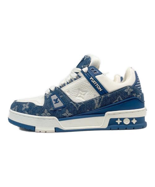 LOUIS VUITTON（ルイ ヴィトン）LOUIS VUITTON (ルイ ヴィトン) LVトレーナー/ローカットスニーカー/モノグラムスニーカー インディゴ×ホワイト サイズ:38の古着・服飾アイテム