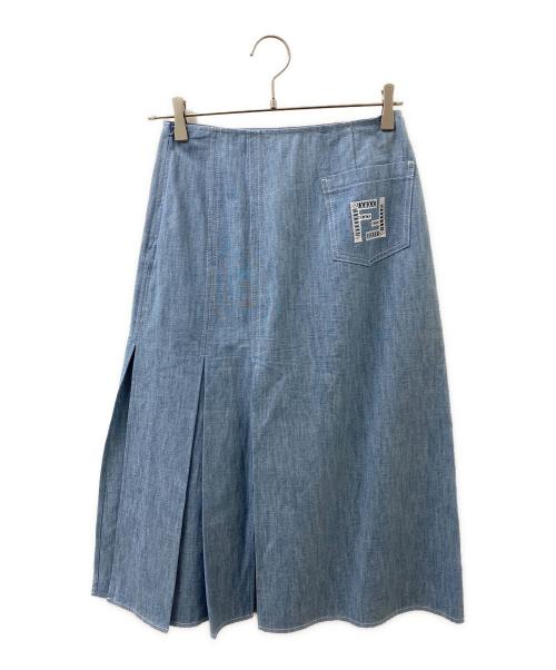 FENDI（フェンディ）FENDI (フェンディ) デニムスリットスカート スカイブルー サイズ:40の古着・服飾アイテム