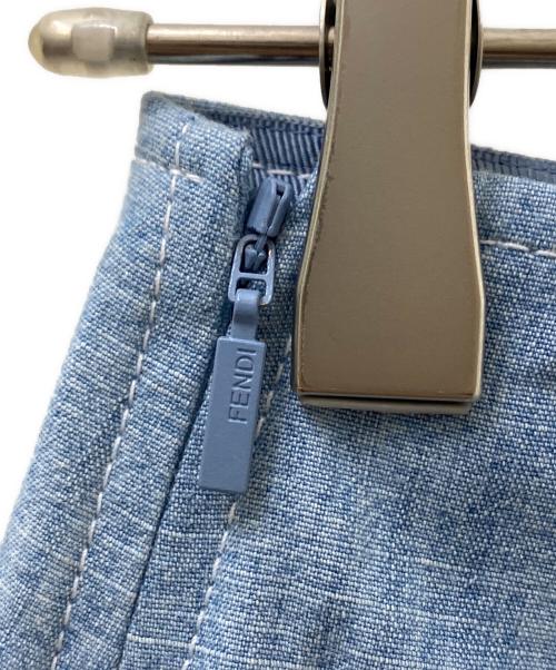 FENDI（フェンディ）FENDI (フェンディ) デニムスリットスカート スカイブルー サイズ:40の古着・服飾アイテム