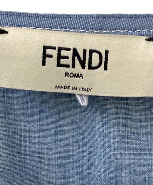 FENDI（フェンディ）FENDI (フェンディ) デニムスリットスカート スカイブルー サイズ:40の古着・服飾アイテム