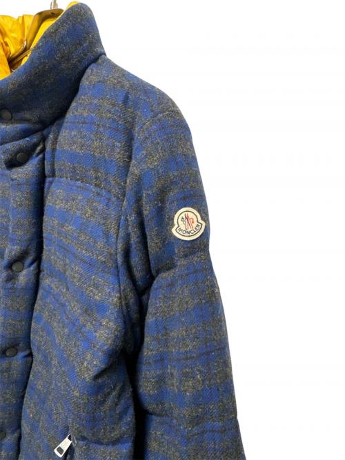 MONCLER（モンクレール）MONCLER (モンクレール) JUNYA WATANABE MAN (ジュンヤワタナベマン) ウール チェックダウンジャケット.ダウンジャケット ネイビー×グレー サイズ:Lの古着・服飾アイテム