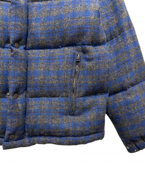 MONCLER（モンクレール）MONCLER (モンクレール) JUNYA WATANABE MAN (ジュンヤワタナベマン) ウール チェックダウンジャケット.ダウンジャケット ネイビー×グレー サイズ:Lの古着・服飾アイテム