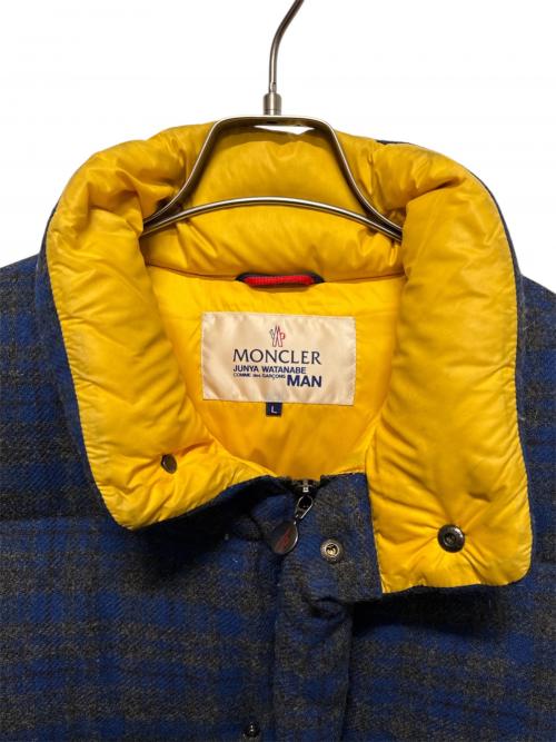 MONCLER（モンクレール）MONCLER (モンクレール) JUNYA WATANABE MAN (ジュンヤワタナベマン) ウール チェックダウンジャケット.ダウンジャケット ネイビー×グレー サイズ:Lの古着・服飾アイテム