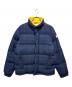 MONCLER（モンクレール）の古着「ウール チェックダウンジャケット.ダウンジャケット」｜ネイビー×グレー