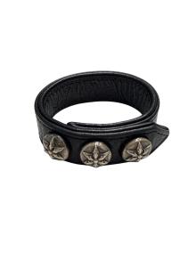 CHROME HEARTS（クロムハーツ）の古着「3BTN 2SNP レザーブレスレット」