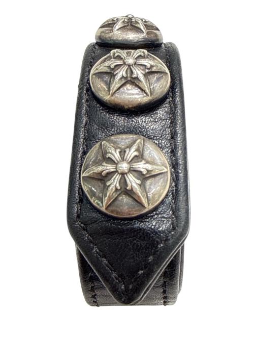 CHROME HEARTS（クロムハーツ）CHROME HEARTS (クロムハーツ) 3BTN 2SNP レザーブレスレット サイズ:-の古着・服飾アイテム