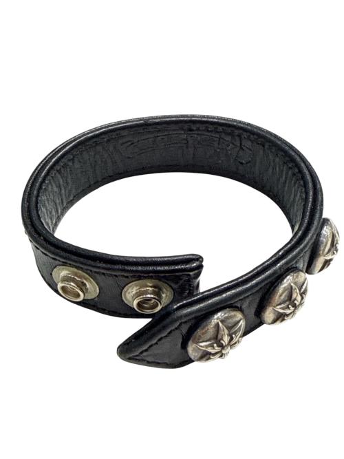 CHROME HEARTS（クロムハーツ）CHROME HEARTS (クロムハーツ) 3BTN 2SNP レザーブレスレット サイズ:-の古着・服飾アイテム