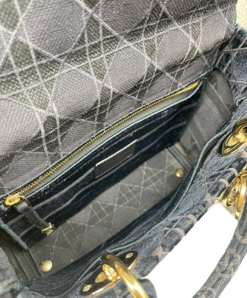 Christian Dior（クリスチャン ディオール）Christian Dior (クリスチャン ディオール) レディ D-ライト LADY D-LITE ミディアムバッグ ネイビー サイズ:ミディアムの古着・服飾アイテム