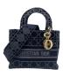 Christian Dior（クリスチャン ディオール）の古着「レディ D-ライト LADY D-LITE ミディアムバッグ」｜ネイビー
