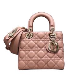 Christian Dior（クリスチャン ディオール）の古着「LADY DIOR My ABCDior スモールバッグ カナージュ」｜ピンク