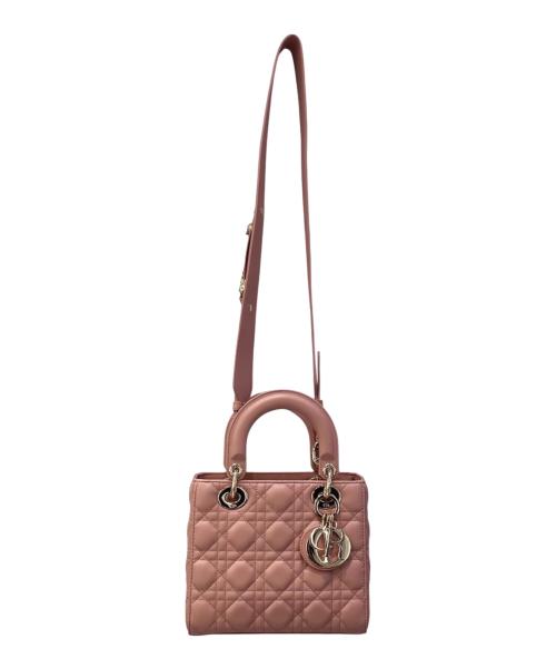 Christian Dior（クリスチャン ディオール）Christian Dior (クリスチャン ディオール) LADY DIOR My ABCDior スモールバッグ カナージュ ピンク サイズ:スモールの古着・服飾アイテム