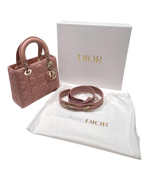 Christian Dior（クリスチャン ディオール）Christian Dior (クリスチャン ディオール) LADY DIOR My ABCDior スモールバッグ カナージュ ピンク サイズ:スモールの古着・服飾アイテム