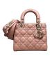 Christian Dior（クリスチャン ディオール）の古着「LADY DIOR My ABCDior スモールバッグ カナージュ」｜ピンク