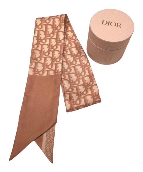 Christian Dior（クリスチャン ディオール）Christian Dior (クリスチャン ディオール) オブリークロゴスカーフ ピンクの古着・服飾アイテム