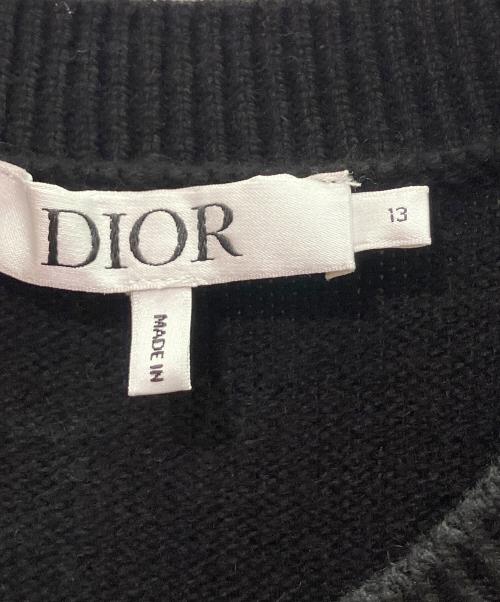Dior（ディオール）Dior (ディオール) フラワー刺繍 カシミヤ混ベスト ブラック サイズ:13の古着・服飾アイテム