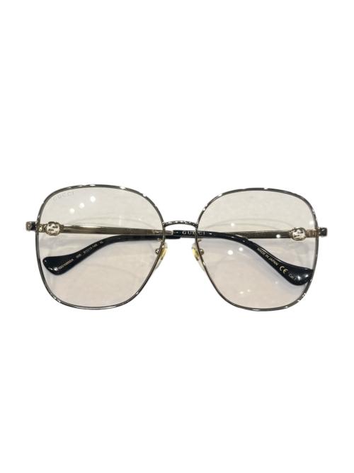 GUCCI（グッチ）GUCCI (グッチ) 眼鏡 ゴールド×ブラックの古着・服飾アイテム