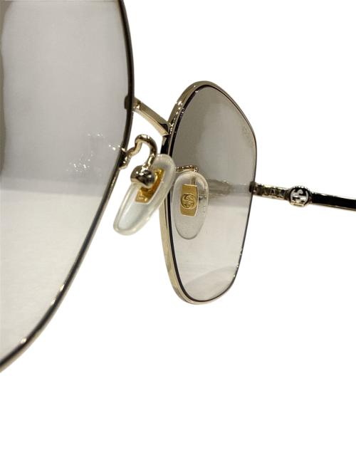 GUCCI（グッチ）GUCCI (グッチ) 眼鏡 ゴールド×ブラックの古着・服飾アイテム