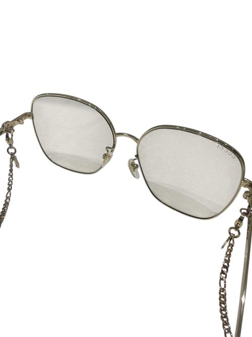 GUCCI（グッチ）GUCCI (グッチ) 眼鏡 ゴールド×ブラックの古着・服飾アイテム
