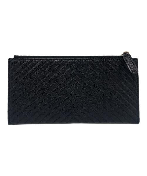 CHANEL（シャネル）CHANEL (シャネル) シェブロンステッチ ジップ付ロングウォレット/A81254 ブラックの古着・服飾アイテム