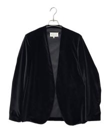 Maison Margiela（メゾンマルジェラ）の古着「ベロアノーカラージャケット」｜ブラック