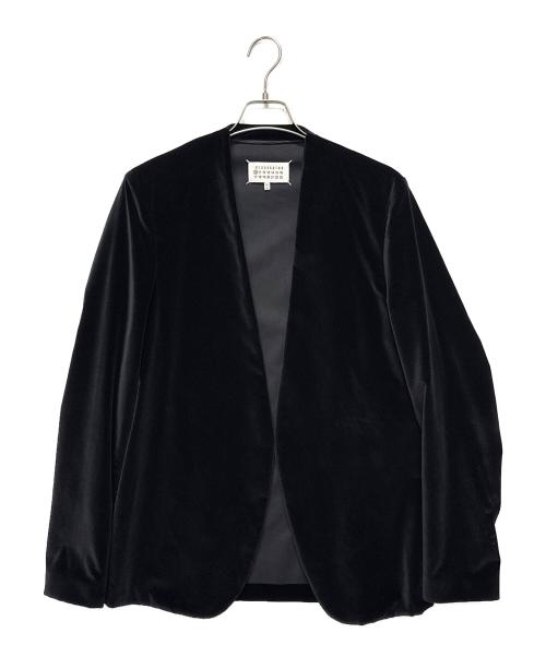 Maison Margiela（メゾンマルジェラ）Maison Margiela (メゾンマルジェラ) ベロアノーカラージャケット ブラック サイズ:46の古着・服飾アイテム