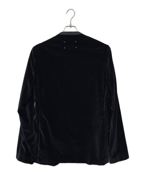 Maison Margiela（メゾンマルジェラ）Maison Margiela (メゾンマルジェラ) ベロアノーカラージャケット ブラック サイズ:46の古着・服飾アイテム