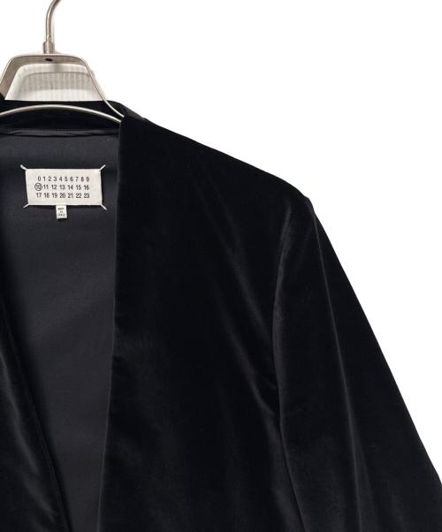 Maison Margiela（メゾンマルジェラ）Maison Margiela (メゾンマルジェラ) ベロアノーカラージャケット ブラック サイズ:46の古着・服飾アイテム