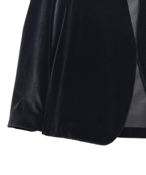 Maison Margiela（メゾンマルジェラ）Maison Margiela (メゾンマルジェラ) ベロアノーカラージャケット ブラック サイズ:46の古着・服飾アイテム
