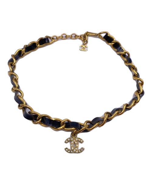 CHANEL（シャネル）CHANEL (シャネル) チェーンココマークチョーカー ブラック×ゴールド サイズ:-の古着・服飾アイテム