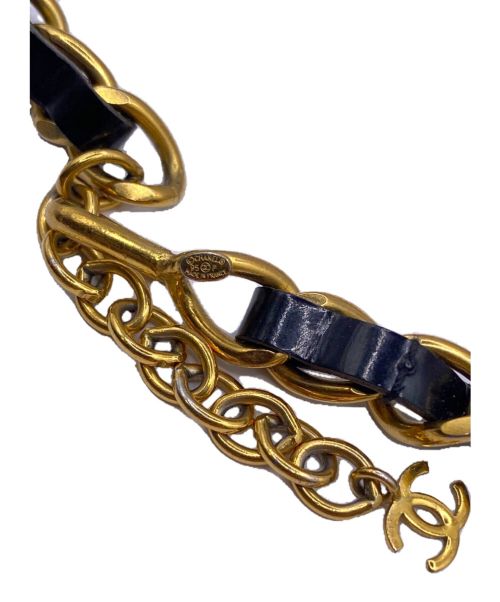 CHANEL（シャネル）CHANEL (シャネル) チェーンココマークチョーカー ブラック×ゴールド サイズ:-の古着・服飾アイテム