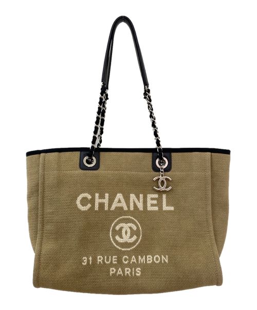CHANEL（シャネル）CHANEL (シャネル) ドーヴィルMM ベージュ サイズ:MMの古着・服飾アイテム