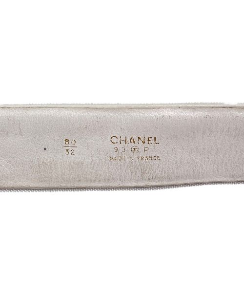 CHANEL（シャネル）CHANEL (シャネル) マトラッセベルト ホワイト サイズ:80/32の古着・服飾アイテム