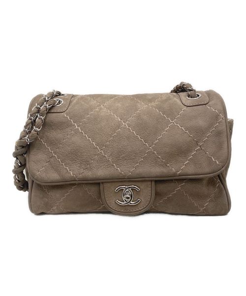 CHANEL（シャネル）CHANEL (シャネル) ワイルドステッチチェーンショルダーバッグ ベージュ サイズ:-の古着・服飾アイテム