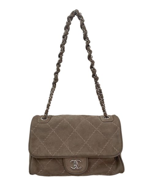 CHANEL（シャネル）CHANEL (シャネル) ワイルドステッチチェーンショルダーバッグ ベージュ サイズ:-の古着・服飾アイテム