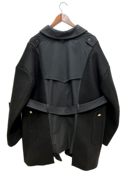 Maison Margiela（メゾンマルジェラ）Maison Margiela (メゾンマルジェラ) 再構築トレンチコート ブラック サイズ:44の古着・服飾アイテム