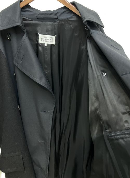 Maison Margiela（メゾンマルジェラ）Maison Margiela (メゾンマルジェラ) 再構築トレンチコート ブラック サイズ:44の古着・服飾アイテム