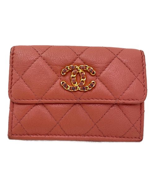 CHANEL（シャネル）CHANEL (シャネル) マトラッセスモールフラップウォレット ピンク サイズ:-の古着・服飾アイテム