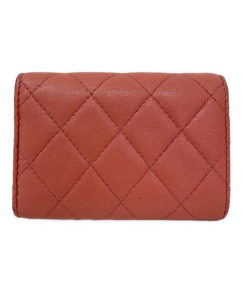 CHANEL（シャネル）CHANEL (シャネル) マトラッセスモールフラップウォレット ピンク サイズ:-の古着・服飾アイテム
